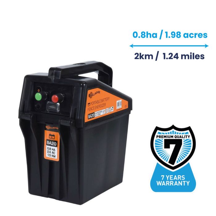 BA20 Battery Fence Energiser (9V/12V)