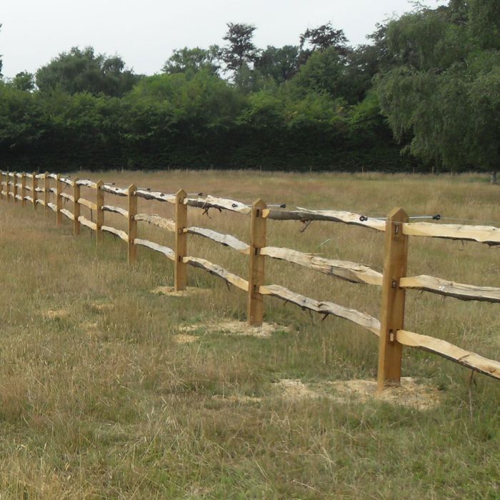 Cleft Chestnut rail/Sawn UC4 Morticed Posts