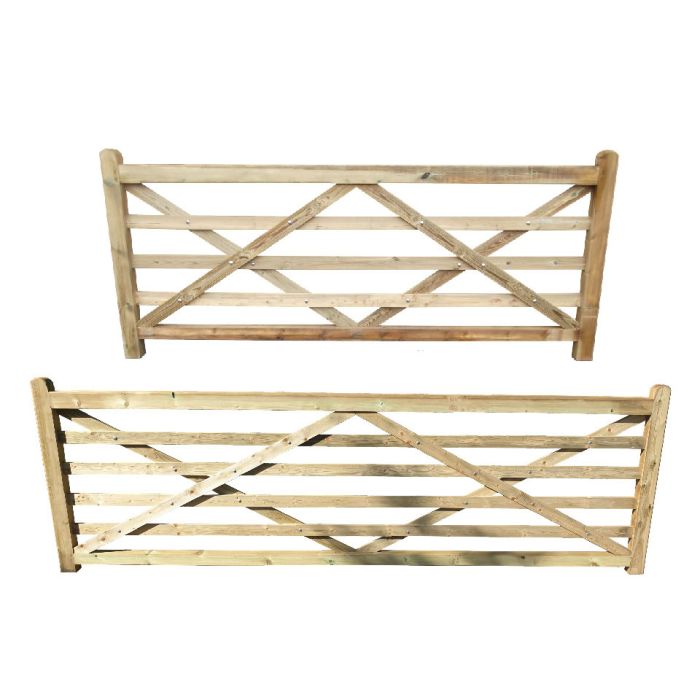 Heavy Bottom Rail Wooden Gate