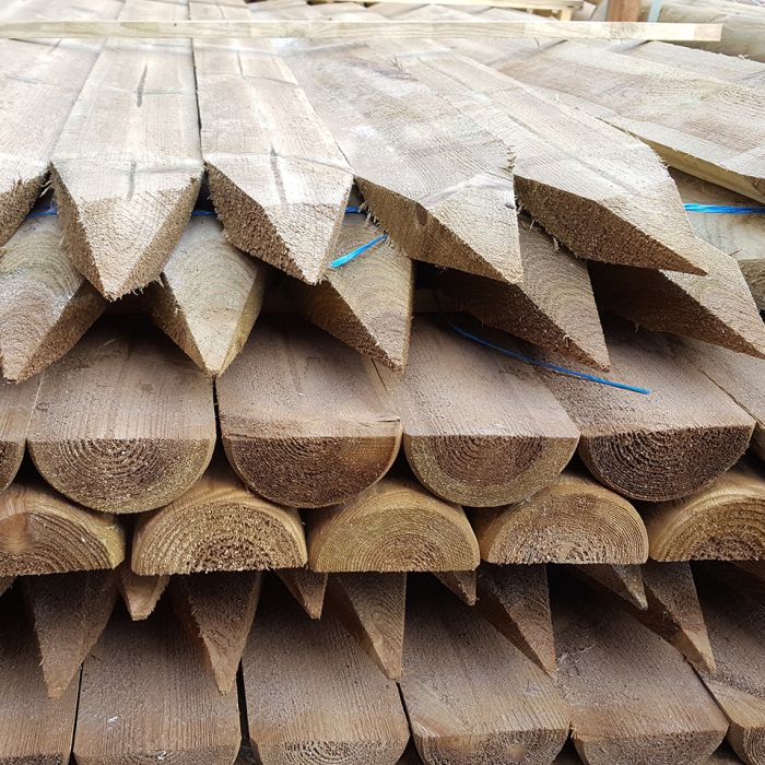 Stakes 110mm Half Round 1800mm UC4 machined treated timber