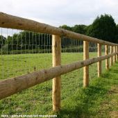 Half Round Fully Peeled Post and Rail 