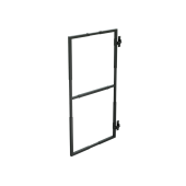 Adjustable Steel Gate Frame Kit | Black - Upto - dimensions of 1950mm (L) x 1200mm (W) x 40mm (T)
