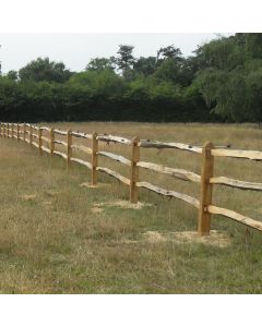 Cleft Chestnut rail/Sawn UC4 Morticed Posts