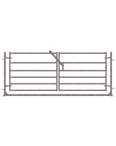 Pair of 6 Railed Gates in 2500mm Frame