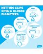 Weld Mesh Netting Clips, loose galvanised - CL35 x 1000