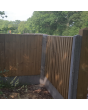 Slotted concrete and feather edge panels