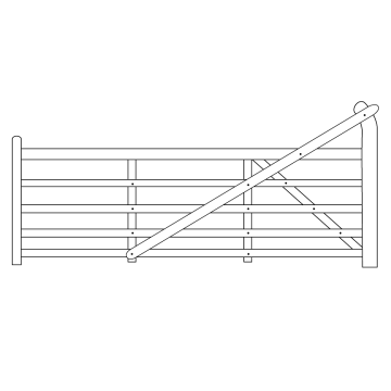 Yeoman Softwood Gate 2.10m Right