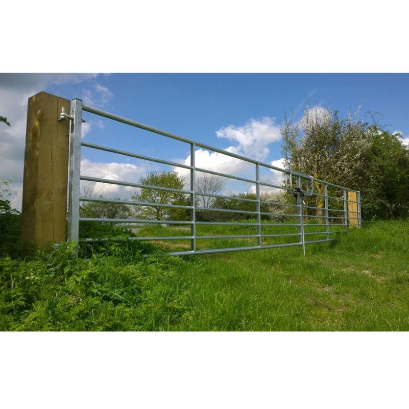 PAIR Adjustable Bottom Farm 5 Bar Field Gate Fitting Stable Galvanised M19x250mm 