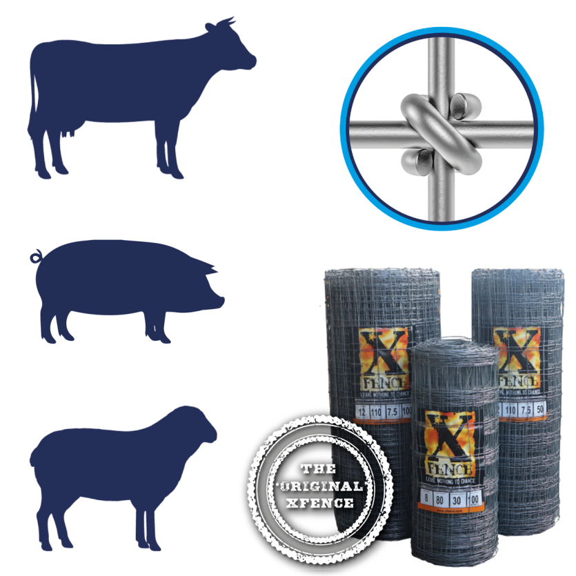 X Fence Cattle/Railway Fence XHT11-122-15 100m