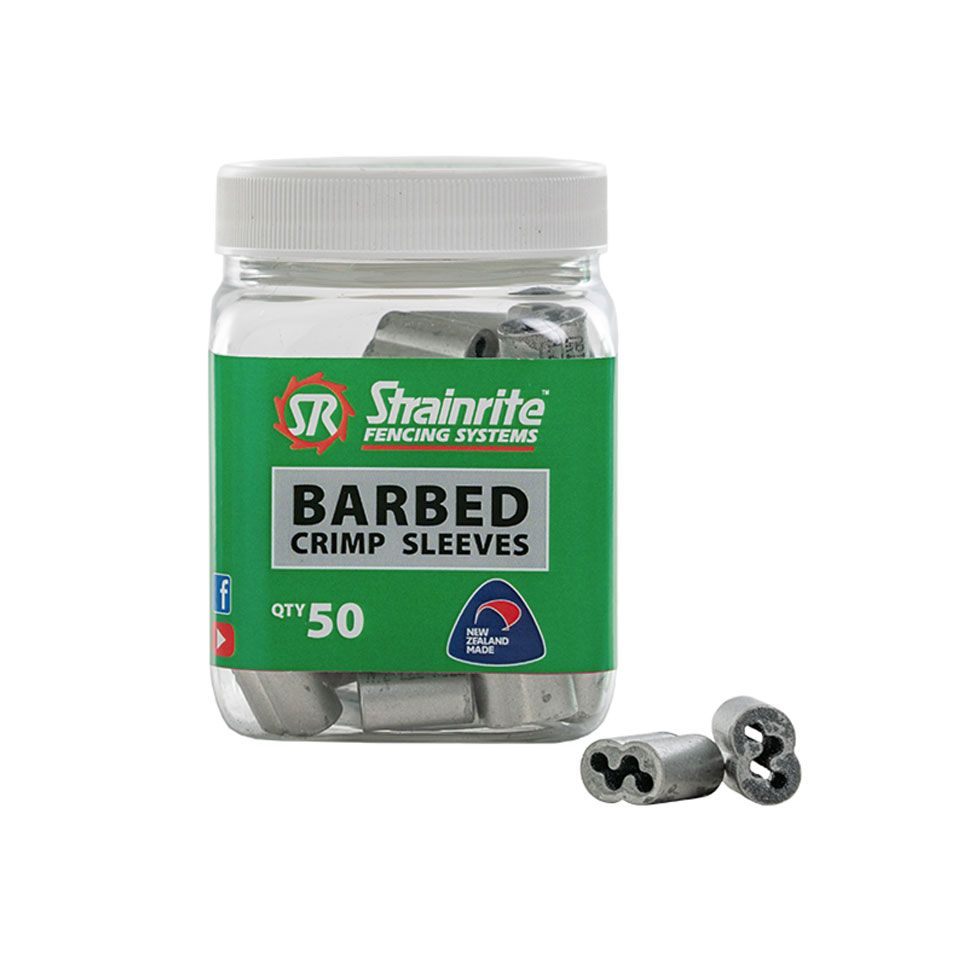 Strainrite Crimp Sleeves 2.5mm Barbed (50)