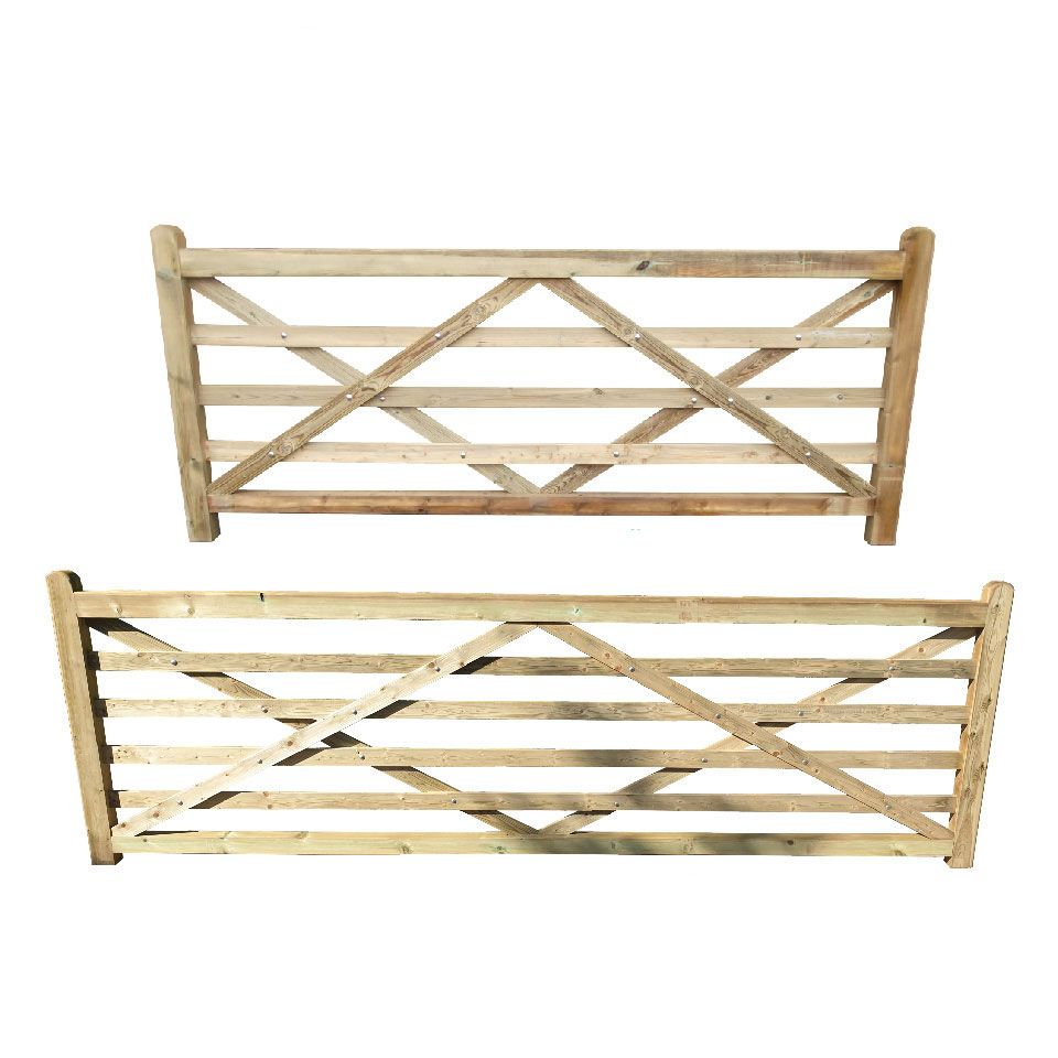 Heavy Bottom Rail Wooden Gate