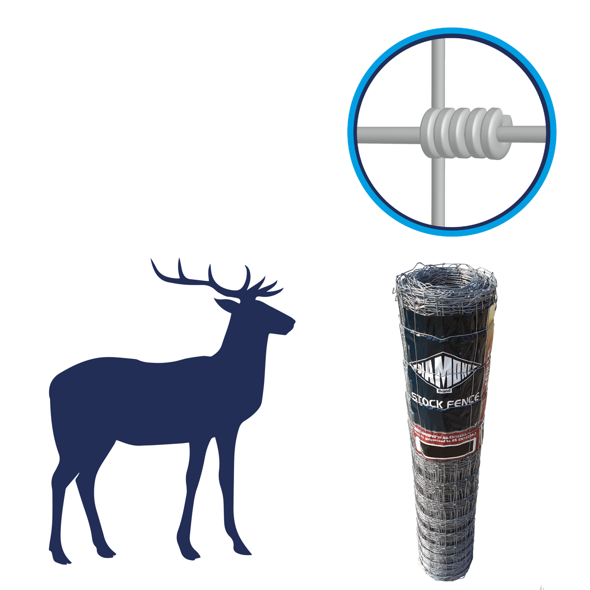 HT Hinge Joint Deer Fence HT13-190-15 100m