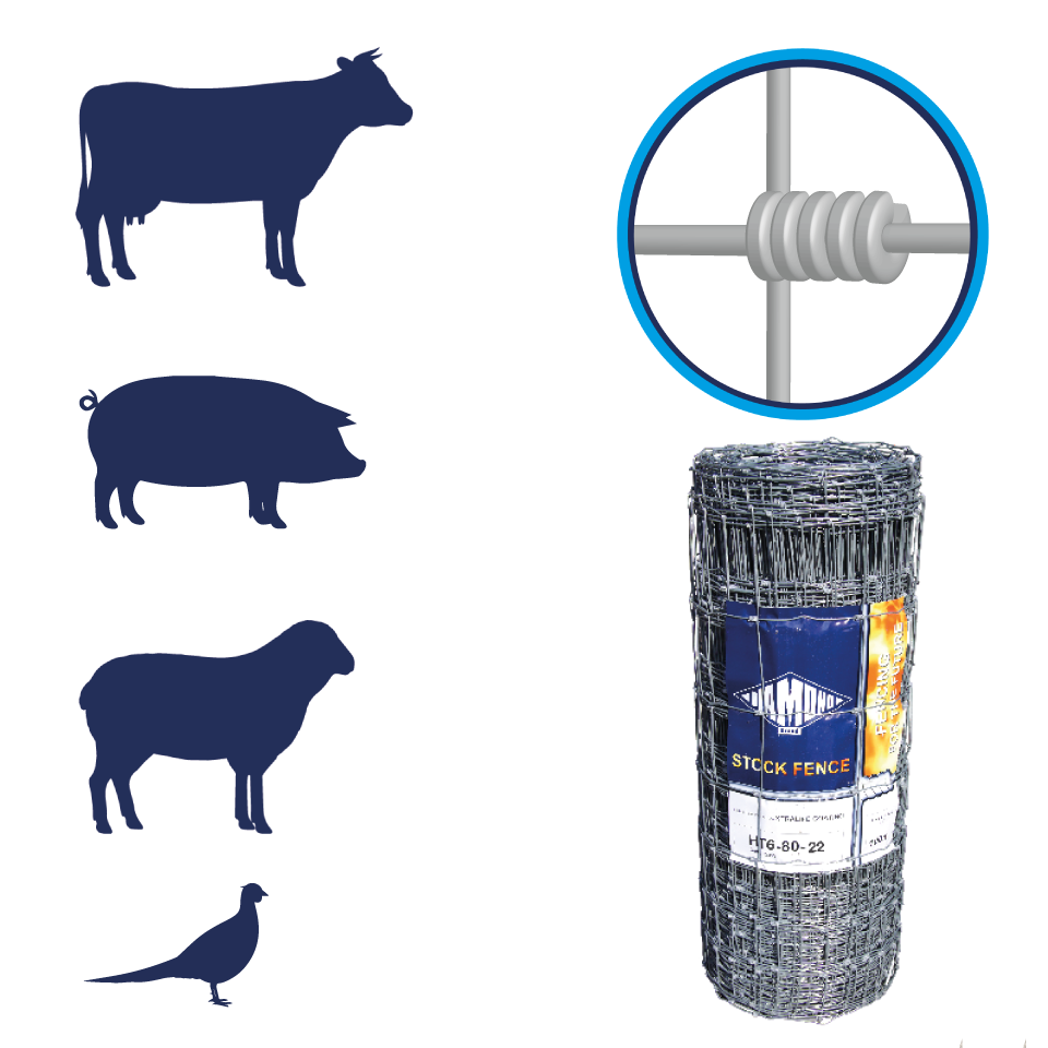 HT Hinge Joint Game Bird Stock Fence HT6-80-22 100m