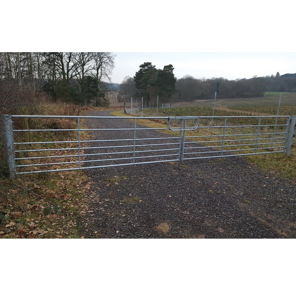 Ashbourne 7 Rail Metal Field Gate Pair 7.2m Kit