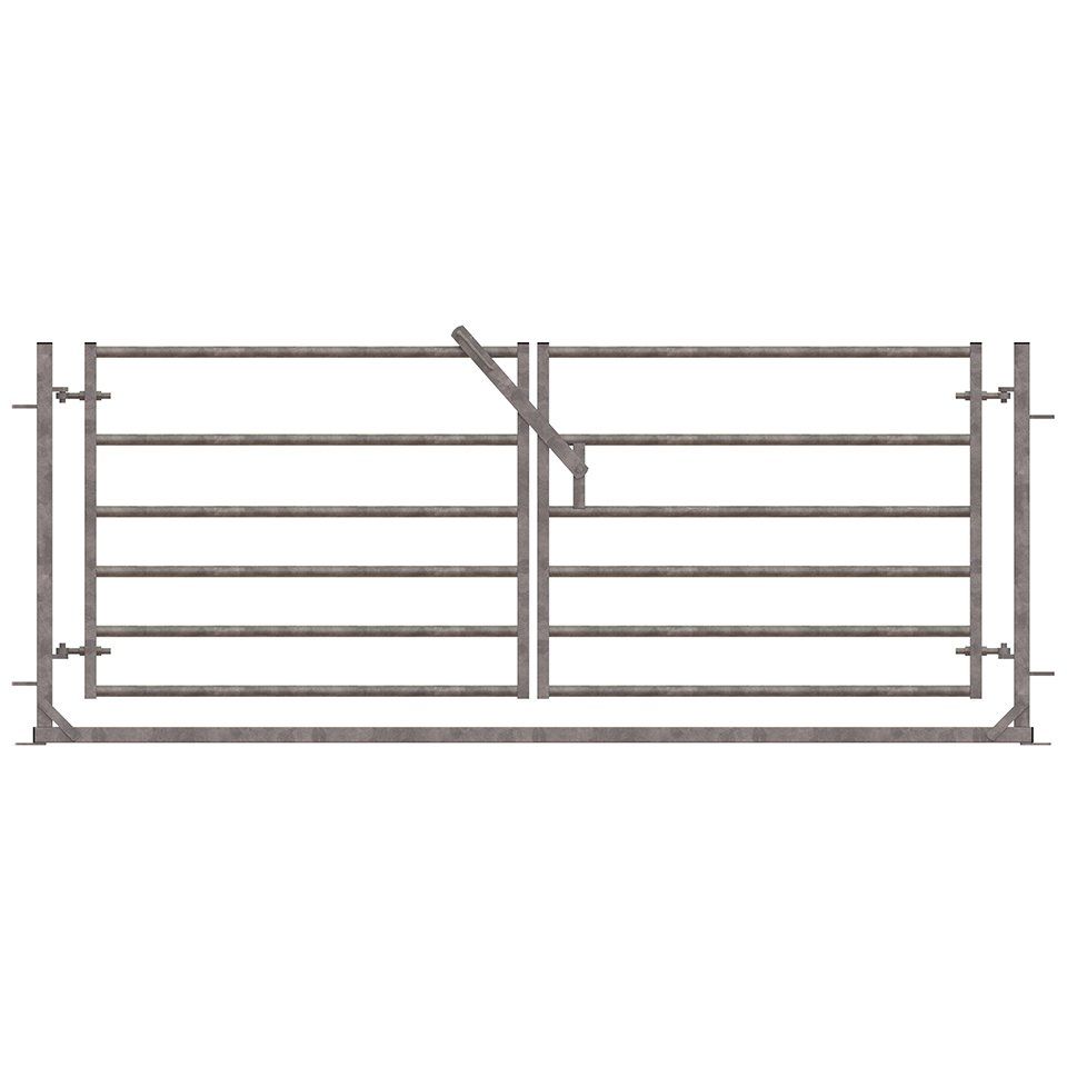Pair of 6 Railed Gates in 2500mm Frame