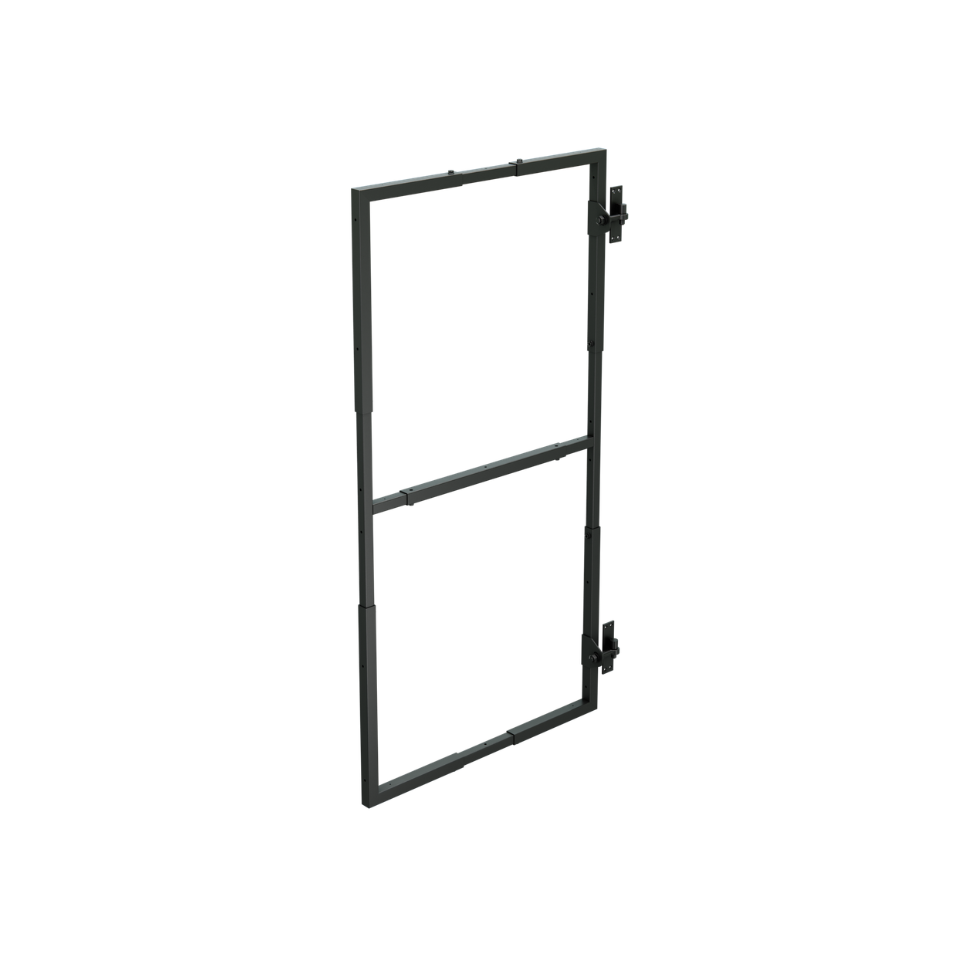 Adjustable Steel Gate Frame Kit | Black - Upto - dimensions of 1950mm (L) x 1200mm (W) x 40mm (T)