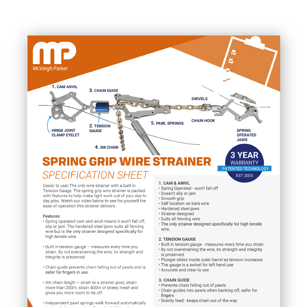 Spring Grip Wire Strainer