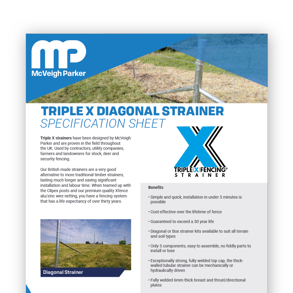 Triple X Diagonal Strainers