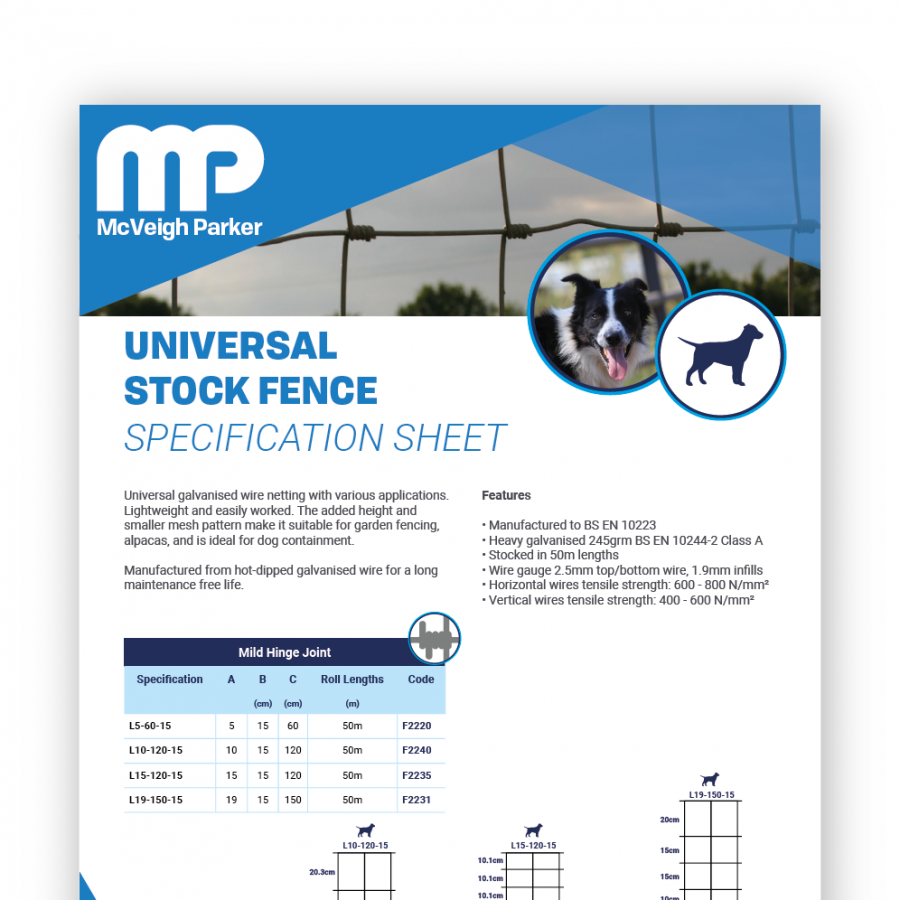 Hinge Joint Universal Stock Fence