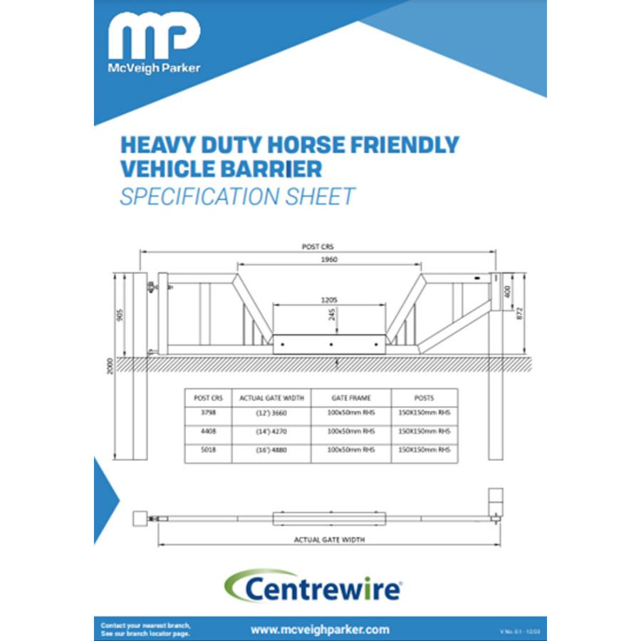 Heavy Duty Horse Friendly Vehicle Barrier