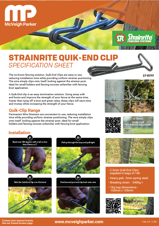 Strainrite Quik-End Clip